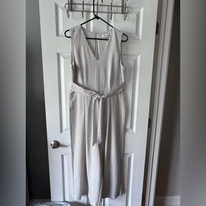 Calvin Klein striped, cropped jumper, Medium.